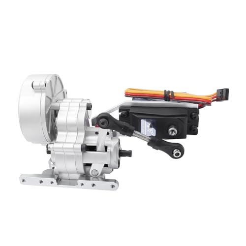 Metal Complete Transmission Cutoff Gearbox with Dig Gear for 1:10 Axial SCX10 AX10 Wraith RC Crawler Car (Silver) - color: Silver