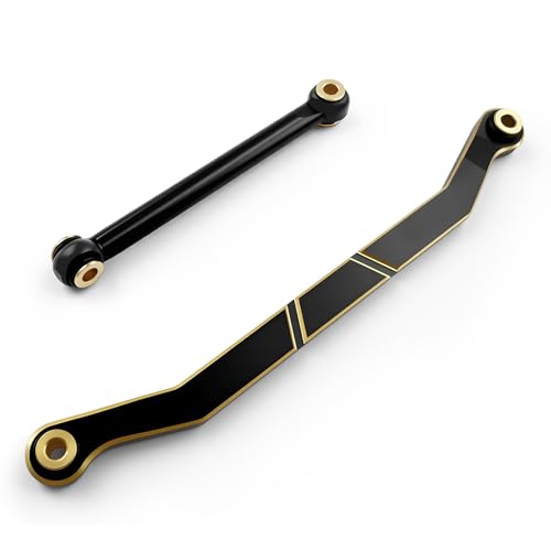 Brass Steering Links Set for 1/18 RC Crawler Redcat Ascent-18, Black Coated Upgrade Replacement Parts, High-Tightening Linkage