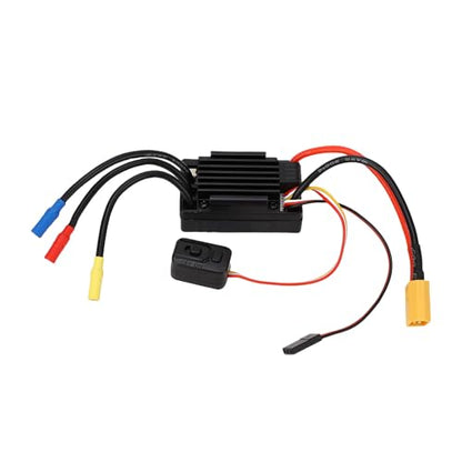 Asixxsix 35A Brushless ESC, Proportional Brake with 9 Step Acceleration Adjustment for 1/18 RC Car