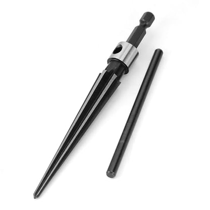 Dioche 3 Degree Reamer Bridge Pin Hole Handheld T Shape Tapered Hex Reamer - Lightweight Carbon Steel Tool for Easy Taper Holes & Screw Sinking, Compact & Removable Handle
