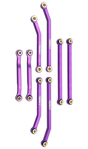 Trx4m Upgrades High Trail Links Clearance Chassis CNC Aluminum Set for Traxxas TRX4M 1/18 Upgrade Parts (Purple) - color: Purple Links