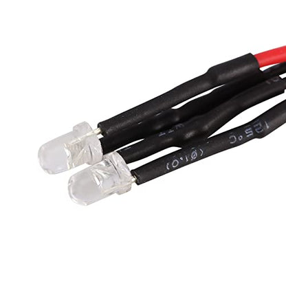 INJORA LED Lights Headlights & Taillights Kit for 1/18 TRX4M (White & Red)