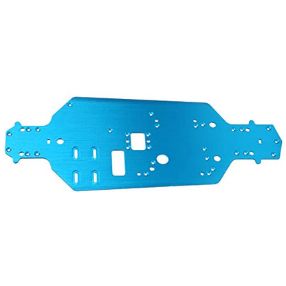 Aluminum Alloy Chassis Bottom Plate, RC Chassis Replacement Upgrade Parts for HSP 94122 1/10 RC Car, Durable Chassis Plate with Precise Hole Position, Compatible for (Blue) - color: Blue