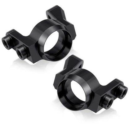 2PCS RC Aluminum Universal Front Rear Steering Knuckles Carrier Blocks Steering Cup Compatible with 1/10 Cero Ultra On Road Touring RC Car Upgrades (Black) - color: Black