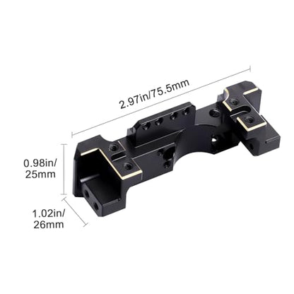 Hobbypark 116.5g Heavy Brass Front Bumper Mount Servo Mounts Bracket Stand Weights Compatible with TRX4 Defender Bronco Sport Blazer Crawler