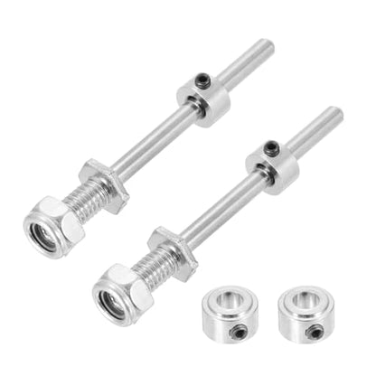 MECCANIXITY 1/4 Inch Diameter x 2.36 Inch Length 2 Set Landing Gear Axle Shaft Drive Axle with Nuts for RC Airplane - size: 1/4x2.36 Inch