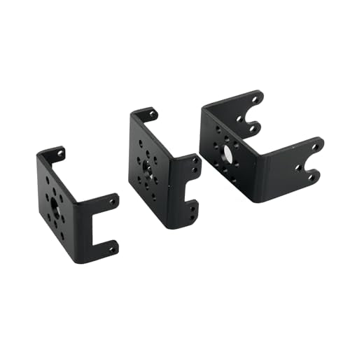 30KG High-Torque Serial Bus Servo 12V 360° Continuous Rotation Programmable Smart Industrial Digital Servo with Controller for RC Car Steering Servo Robotic Arm (1 Servo with 1 Bracket) - style: 1 Servo With 1 Bracket