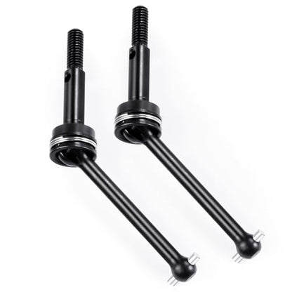 Que-T 1 Pair Steel Drive Shafts CVD RC Replace Driveshafts Front & Rear Universal for 1/10 Tamiya TT02 RC Car