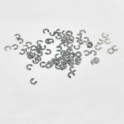 100PCS RC Car Shaft Fastener Clip E-Clips Buckle for RC Car Truck DIY Model Toy Circlip Retaining Ring Washer Parts (M2.5) - style: M2.5