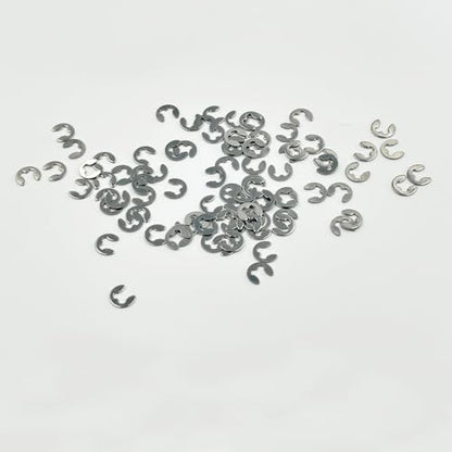 100PCS RC Car Shaft Fastener Clip E-Clips Buckle for RC Car Truck DIY Model Toy Circlip Retaining Ring Washer Parts (M2.5) - style: M2.5