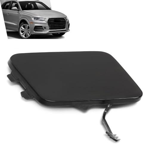 LQI Front Bumper Tow Hook Eye Cover Cap Fit Audi Q3 (Quattro) 2015-2018 | Black 8U0807241AGRU - size: Front | Fit Audi Q3 & Q3 Quattro 2015-2018
