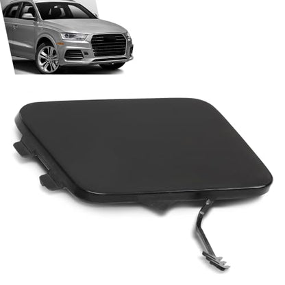 LQI Front Bumper Tow Hook Eye Cover Cap Fit Audi Q3 (Quattro) 2015-2018 | Black 8U0807241AGRU - size: Front | Fit Audi Q3 & Q3 Quattro 2015-2018
