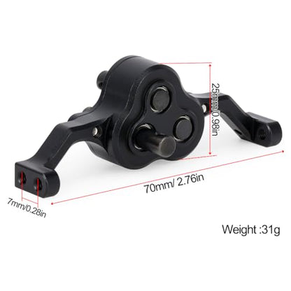 Aluminum Transfer Case Gearbox 70mm Width Underdrive 30% for 1/10 RC Crawler Cheater Rigs LCG Chassis Build DIY Upgrade Parts (Silver) - color: Silver