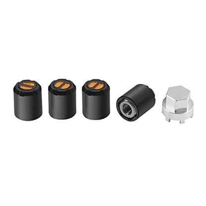 DJX 4PCS Aluminum M2.5 Wheel Nut Center Cap Locking Hubs for TRX-4M TRX4M Etc 1/18 RC Crawler Car (Black and Gold) - color: Black&gold