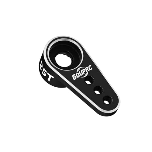 GOUPRC 25T SCX24 Servo Horn Servo Arm Kit for High Torque Servo for SCX24 Axial 1/24 RC Crawler Upgrades, Not for Stock Servo - color: Black 1pc
