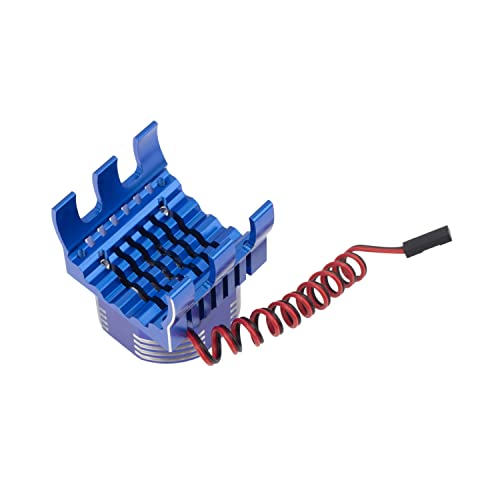 DKKY 42mm RC Cooling Fan Motor Heatsink 21000 RPM for Axial SCX10 Traxxas TRX4 Slash/Rustler/Stampede/Bandit Arrma Kraton Mojave Senton 1/8 1/10 RC Crawler Car 4274 4268 Motor, Blue - color: Blue
