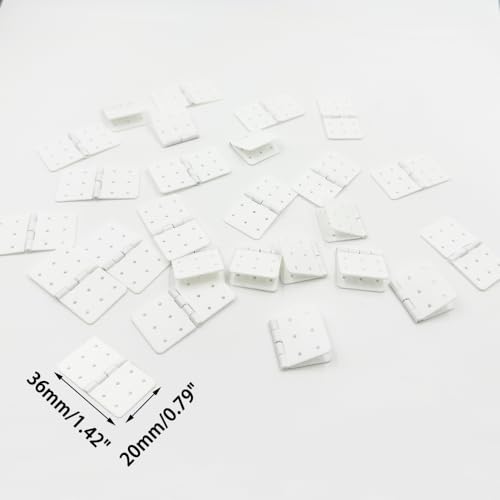 25PCS RC Airplane Pinned Nylon Hinges for RC Plane Replacement Parts Fixed Wing Model Airplane Loose-Leaf (Large 20X36mm) - style: Large 20X36mm