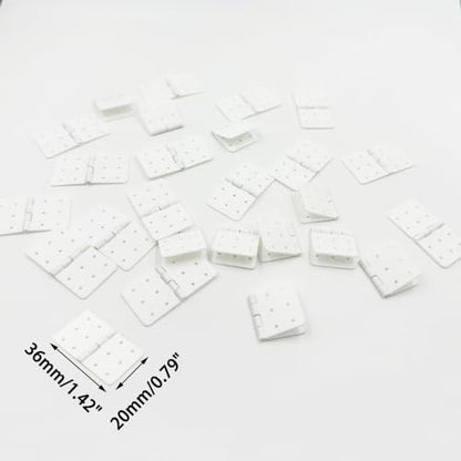 25PCS RC Airplane Pinned Nylon Hinges for RC Plane Replacement Parts Fixed Wing Model Airplane Loose-Leaf (Large 20X36mm) - style: Large 20X36mm