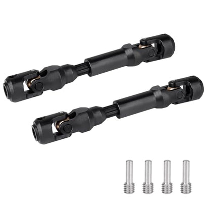 2pcs Hobbyfire 1/10 RC Crawler Drive Shafts Steel Universal Joint Driveshaft Heavy Duty for Axial SCX10 II III TRX4 Redcat Gen8 Gen7 Element Upgrades Parts(84-110mm) - style: 84-110mm