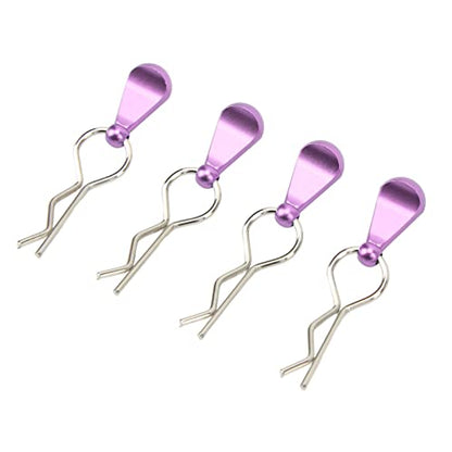 RC Car Body Clips Pull Tabs1/1 RC Body Clips Pins with Pull TabsBody with Tabs for 1/8 Car, /1RC Pins Tabs High Strength 4Pcs Great Durability (Violet) - color: Violet