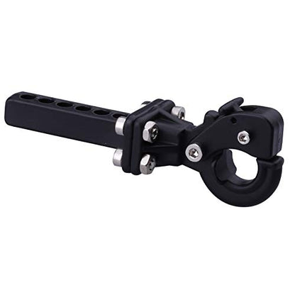 Hobbypark Metal Scale Trailer Hitch Tow Hook Drop Hitch Receiver for 1/10 RC Crawler Traxxas TRX4 Axial SCX10 Rear Bumper Parts (Black)