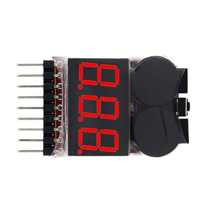 1-8S Lipo/Li-ion/Fe RC Helicopter Airplane Boat etc Voltage 2 IN1 Tester Low Voltage Buzzer Alarm