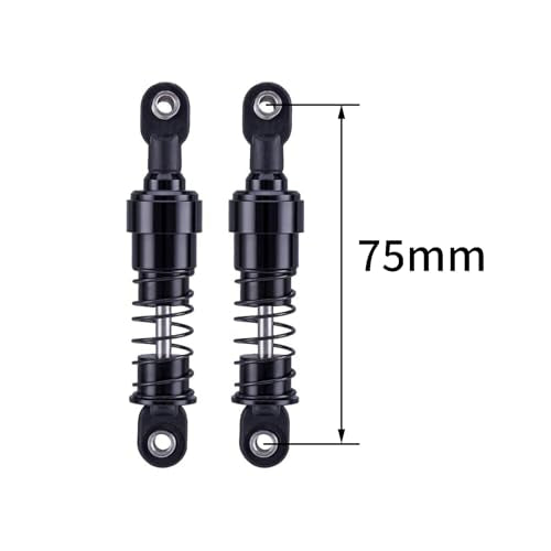 75mm-115mm Big Bore Shocks, RC Crawler Shocks for 1/10 RC Crawler LCG Chassis Gspeed V3 Element Enduro SCX10 TRX4 Gamde R1 Comp Builds DIY (Black 75mm 2pcs) - color: Black 75mm 2pcs