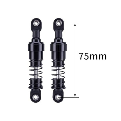 75mm-115mm Big Bore Shocks, RC Crawler Shocks for 1/10 RC Crawler LCG Chassis Gspeed V3 Element Enduro SCX10 TRX4 Gamde R1 Comp Builds DIY (Black 75mm 2pcs) - color: Black 75mm 2pcs