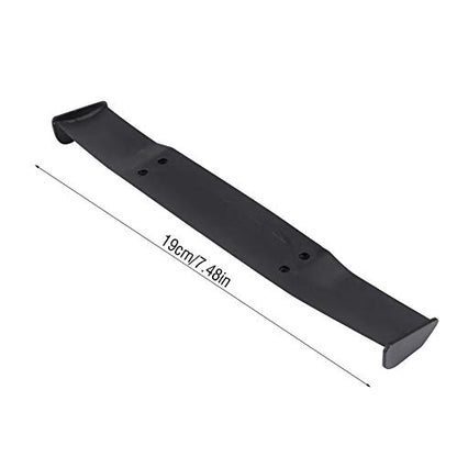 RC Drift Tail Wing, Universal Lightweight Rear Aero Stabilizer for Drift Racing 1 10 Scale RC Car Plastic Black 19cm with 2 Base Mounts and 4 Screws 1 Piece