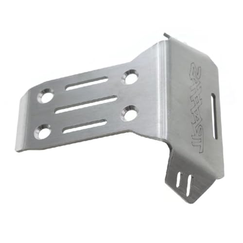 Steel RC Front Rear Chassis Armor Skid Plate Protecter Guard Upgrade Parts for 1/8 Sledge Monster Truck 95076-4 RC car(Silver)