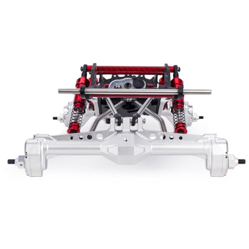 RC Performance Carbon Fiber LCG Chassis Kit with Gearbox Shock Absorber for 1/10 RC Crawler SCX10 Capra Upgrade (Full Chassis Kit) - style: Full Chassis Kit