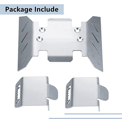 Maleonn RC Center Skid Plate Axle Chassis Armor Protector Set for 1/6 Scale RC Crawler Car Axial SCX6 Upgrades AXI05000 Accessories