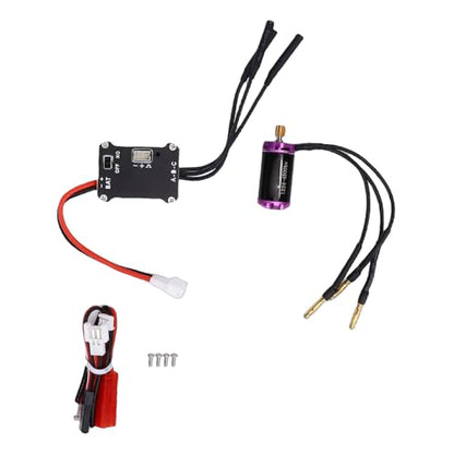 Brushless Motor, 1/24 Scale 4500KV Motor with 25A ESC Combo RC Crawler Upgrade Kit for SCX24, Other Model Cars