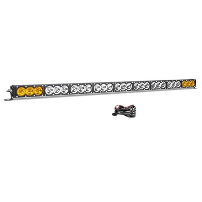 AUXTINGS 49 inch Single Row Dual Color LED Light Bar 270W Off Road Light Bar White Amber Combo LED Work Light Truck UTV 4x4 Cars SUVs ATVs Boats Fog Driving Light with Wiring Harness kit - size: 49 inch white amber