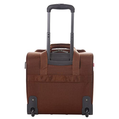 TPRC 15” Underseat Carry-On Luggage Airline Approved Personal Item with USB Charging Port, Brown - color: Brown