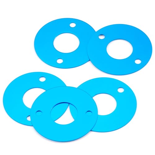 Aluminum Blue Anodized Washers Motor Spacer Motor Mount Washer Plate Motor Mount Washers Shims Compatible with Tamiya TT01/TT02/M07/M08/TA02 1/10 RC Car Motor Protection Gasket