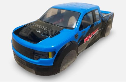 1/10 Scale RC Painted Drift Racing Touring On-Road Car Body Shell for Pick Up Truck F150 Style (Blue) - color: Blue