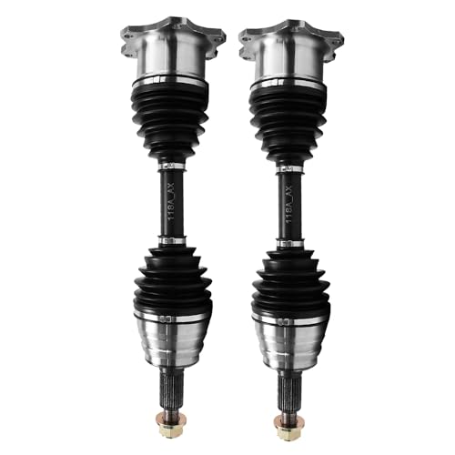 Detroit Axle - 4WD 2 Front CV Axles for 01-10 Chevy Silverado 2500HD 3500HD | 2001-2006 Silverado 3500 1500HD 1999-2004 Silverado 2500 GMC Sierra Yukon Tahoe K1500 K2500 Suburban K3500 - size: 2X1900511-NEW-V1/Pair