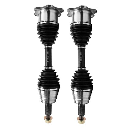 Detroit Axle - 4WD 2 Front CV Axles for 01-10 Chevy Silverado 2500HD 3500HD | 2001-2006 Silverado 3500 1500HD 1999-2004 Silverado 2500 GMC Sierra Yukon Tahoe K1500 K2500 Suburban K3500 - size: 2X1900511-NEW-V1/Pair