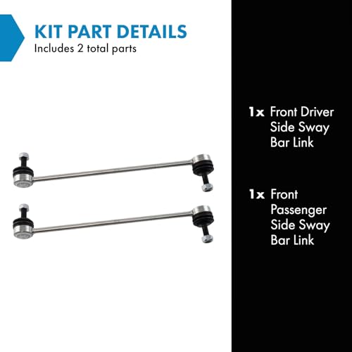 TRQ Front Sway Bar Stabilizer Link Set Compatible with 2012-2019 Fiat 500 - style: PSA27631
