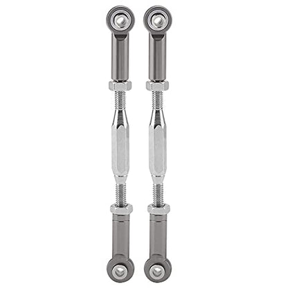 Aluminium Alloy Precision Steering Linkage Rods for Slash RC Truck, Durable Steering Rods for 1/10 Scale RC Truck (SLA013T titanium gray) - size: SLA013T titanium gray