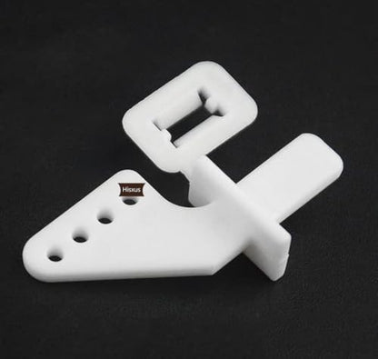 12Pcs Adjustable Pushrod Connector Linkage Stopper 1.8mm + 12Pcs Nylon Control Horns 21x10 mm + 12Pcs 1.5 x 450mm Z Push Rods Parts Compatible for RC Airplane Plane Boat Replacement (12pc)