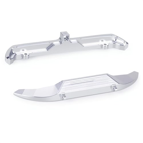 Front Rear Bumper - CNC Aluminum Bumper for Axial SCX30 Bronco 1/30 RC Crawler Upgrades (Silver) - color: Silver