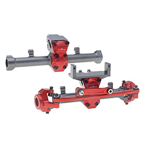 Aluminum Front&Rear Bridge Diff Housing Cover Steering Knuckle Servo Mount for AXIAL 1/24 SCX24 AXI00001 AXI00002 AXI00005 AXI00006 RC Crawler Car