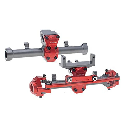 Aluminum Front&Rear Bridge Diff Housing Cover Steering Knuckle Servo Mount for AXIAL 1/24 SCX24 AXI00001 AXI00002 AXI00005 AXI00006 RC Crawler Car