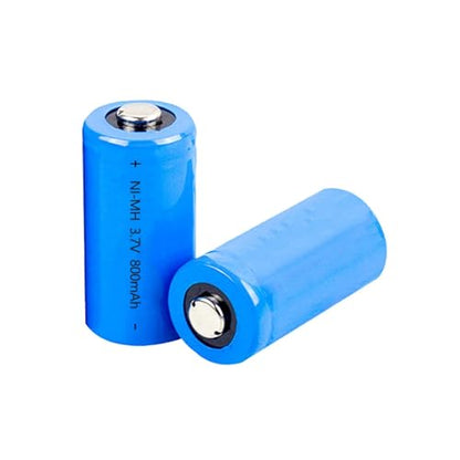 3.7V 800mAh Rechargeable Battery NI-MH 16 * 34mm Battery for Headlamp,LED Flashlight,Mini Fans,RC Cars,etc.(0.63 * 1.34Inch) - size: 2Pcs