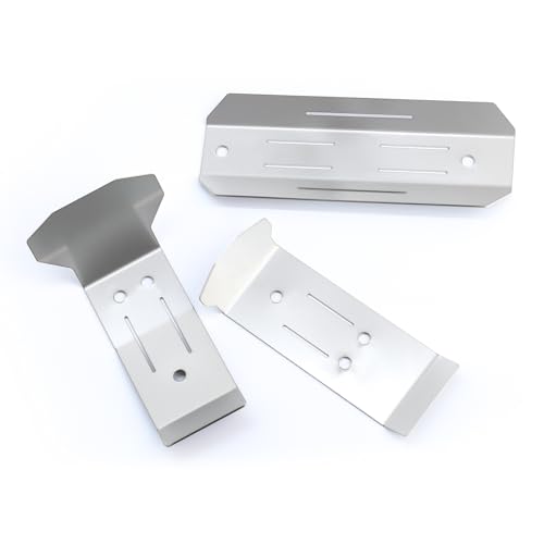 Stainless Steel Skid Plate Guard Upgrade Parts Compatible with 1/16 Mini-Maxx