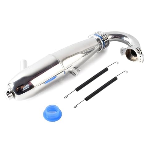 ZEZEFUFU 1 Set Aluminum Alloy Exhaust Pipe Replacement for 1/8 Nitro Gas Engine RC Buggy Car Accessories
