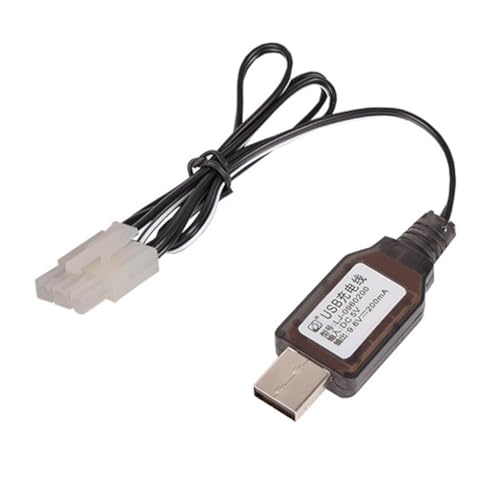 USB Charging Cable for 9.6V NiMH NiCD Remote Car Battery with Safety Protections and Charging Statuses Indicators