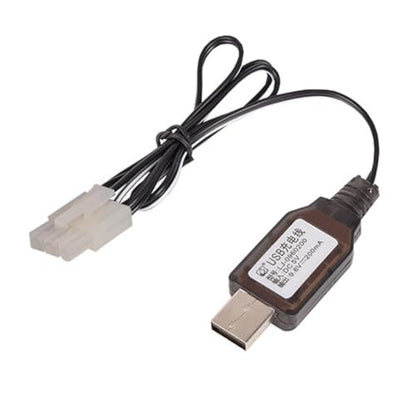 USB Charging Cable for 9.6V NiMH NiCD Remote Car Battery with Safety Protections and Charging Statuses Indicators